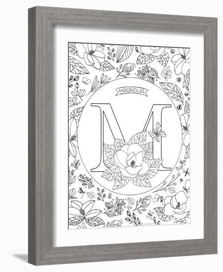 M is for Magnolia-Heather Rosas-Framed Art Print