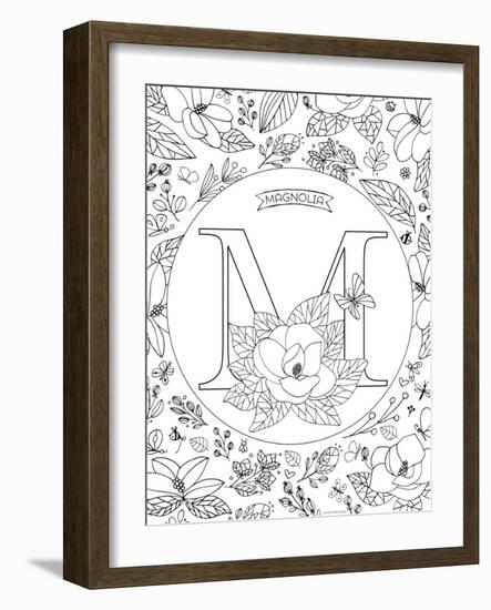 M is for Magnolia-Heather Rosas-Framed Art Print