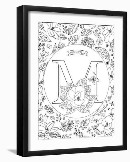 M is for Magnolia-Heather Rosas-Framed Art Print