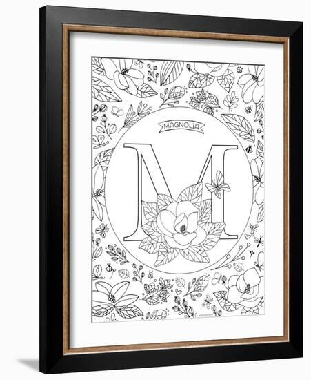 M is for Magnolia-Heather Rosas-Framed Art Print