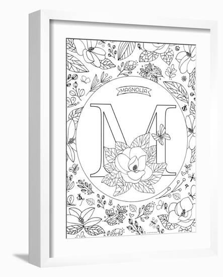 M is for Magnolia-Heather Rosas-Framed Art Print