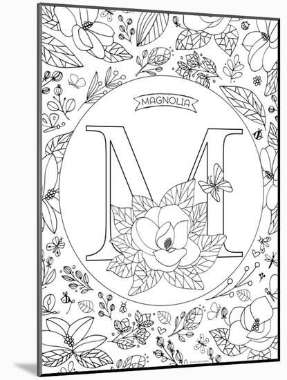 M is for Magnolia-Heather Rosas-Mounted Art Print