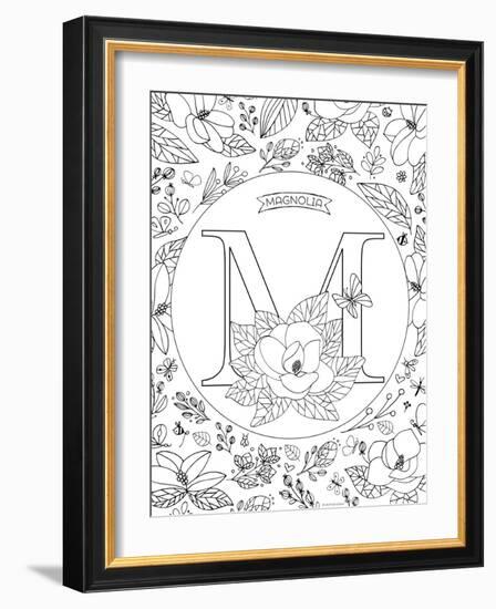 M is for Magnolia-Heather Rosas-Framed Art Print