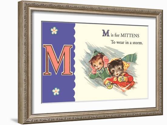 M is for Mittens-null-Framed Art Print