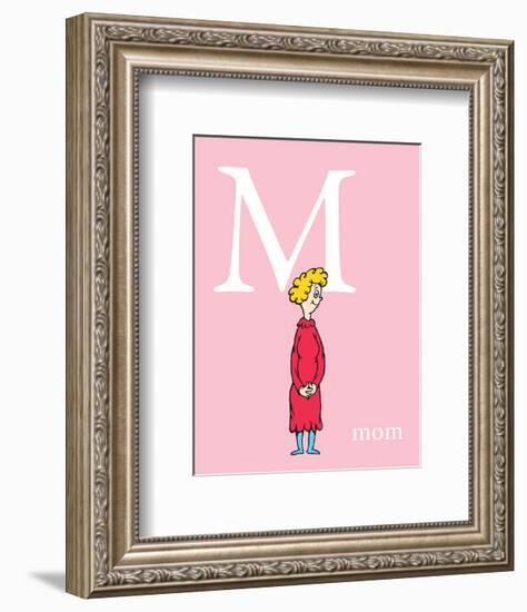 M is for Mom (pink)-Theodor (Dr. Seuss) Geisel-Framed Art Print