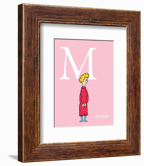 M is for Mom (pink)-Theodor (Dr. Seuss) Geisel-Framed Art Print