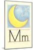 M Is for Moon-null-Mounted Art Print