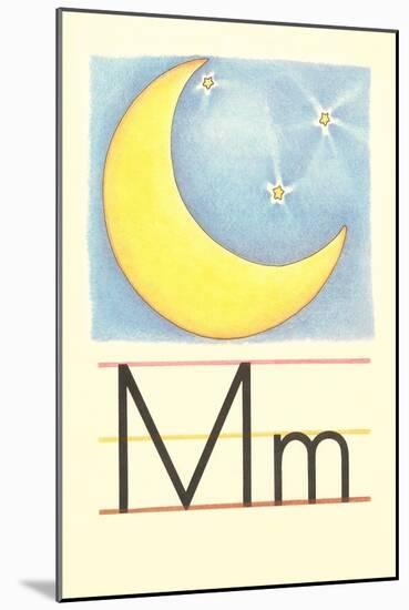 M Is for Moon-null-Mounted Art Print