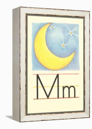 M Is for Moon-null-Framed Stretched Canvas