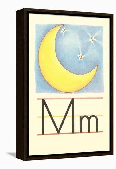 M Is for Moon-null-Framed Stretched Canvas