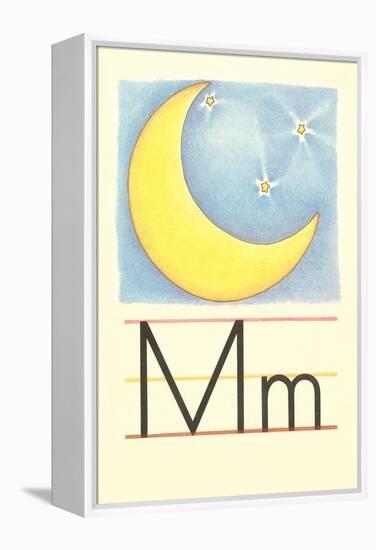 M Is for Moon-null-Framed Stretched Canvas