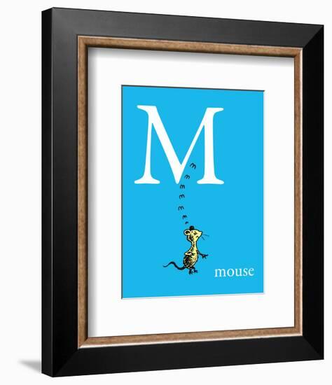 M is for Mouse (blue)-Theodor (Dr. Seuss) Geisel-Framed Art Print