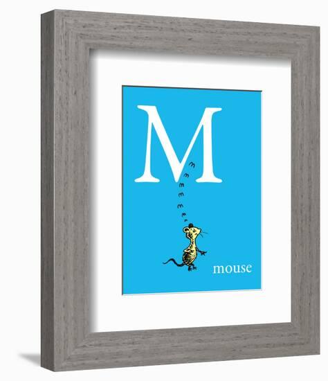 M is for Mouse (blue)-Theodor (Dr. Seuss) Geisel-Framed Art Print