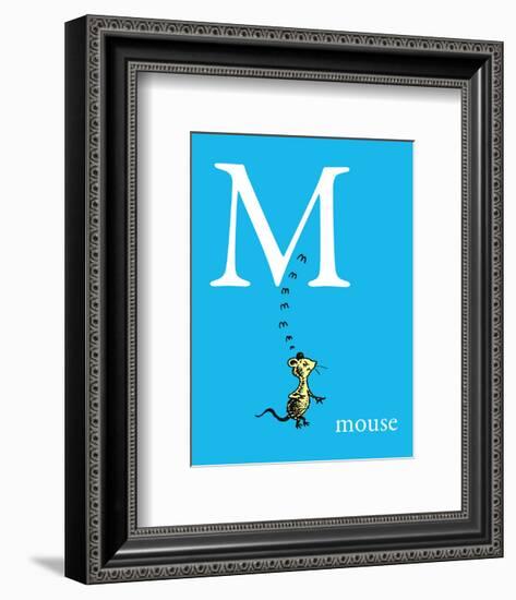 M is for Mouse (blue)-Theodor (Dr. Seuss) Geisel-Framed Art Print