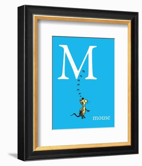 M is for Mouse (blue)-Theodor (Dr. Seuss) Geisel-Framed Art Print