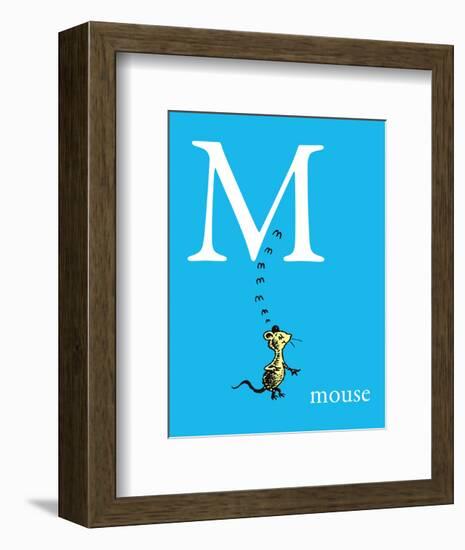 M is for Mouse (blue)-Theodor (Dr. Seuss) Geisel-Framed Art Print