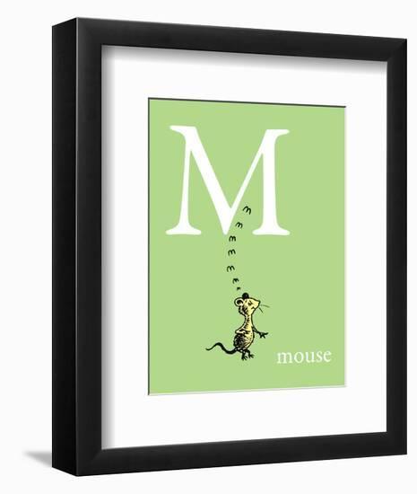 M is for Mouse (green)-Theodor (Dr. Seuss) Geisel-Framed Art Print