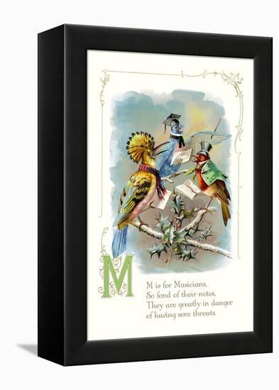 M is for Musicians-null-Framed Stretched Canvas