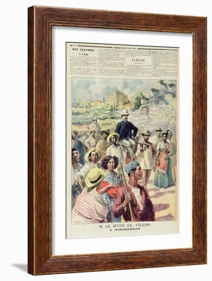 M. Le Myre De Vilers in Madagascar from 'Le Petit Journal', 22th October 1894-Meaulle & Tofani-Framed Giclee Print