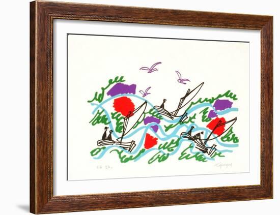 M - Le retour de la pêche-Charles Lapicque-Framed Limited Edition