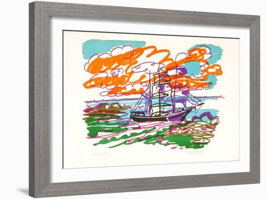 M - Le Terre-Neuvas-Charles Lapicque-Framed Limited Edition
