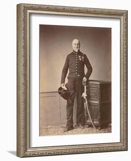 M. Loria of the 24th Mounted Chasseur Regiment, Chevalier of the Legion of Honour, 1860-null-Framed Photographic Print