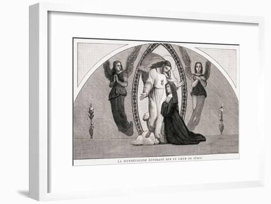 M M Alacoque with Jesus-null-Framed Art Print