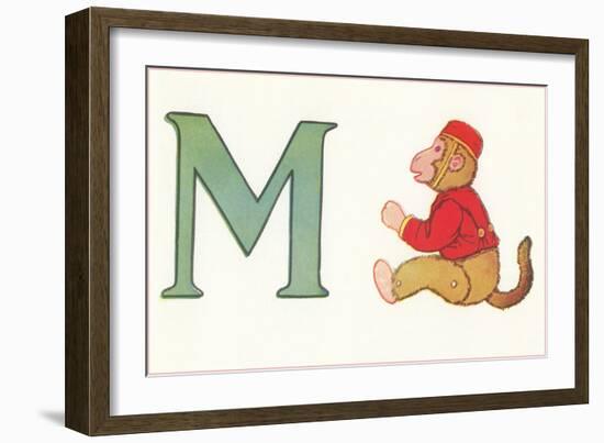 M, Monkey-null-Framed Art Print