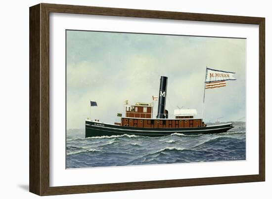 M. Moran Tug Boat, 1901-Antonio Jacobsen-Framed Giclee Print