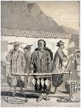 Fishmongers, Victoria Street, Hong Kong, China, 19th Century-M & N Hanhart-Giclee Print