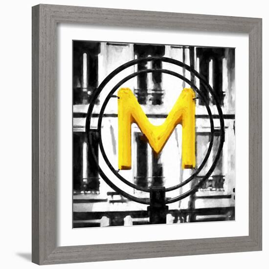 M Paris Metro-Philippe Hugonnard-Framed Giclee Print