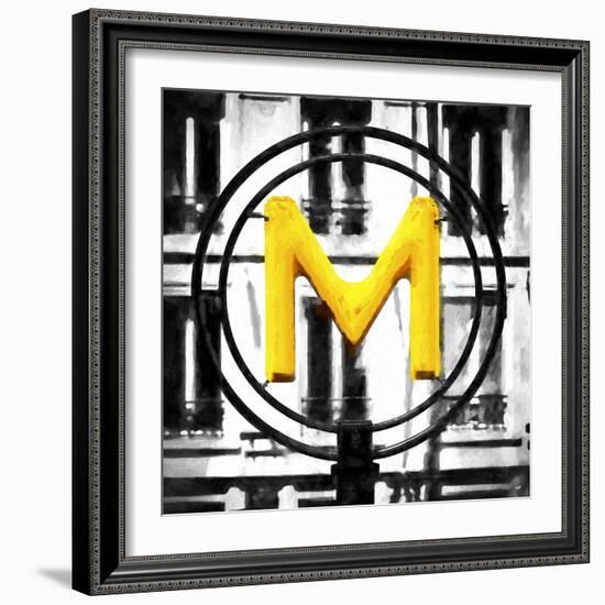 M Paris Metro-Philippe Hugonnard-Framed Giclee Print