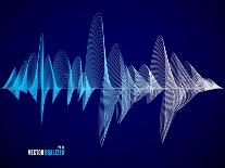 Vector Equalizer, Colorful Musical Bar. Dark Background. Wave Concept-M Stasy-Art Print