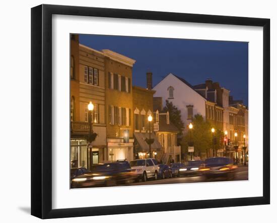 M Street Northwest At Dusk, Georgetown, Washington D.C., USA-Merrill Images-Framed Photographic Print