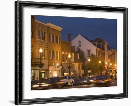 M Street Northwest At Dusk, Georgetown, Washington D.C., USA-Merrill Images-Framed Photographic Print