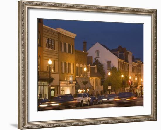 M Street Northwest At Dusk, Georgetown, Washington D.C., USA-Merrill Images-Framed Photographic Print