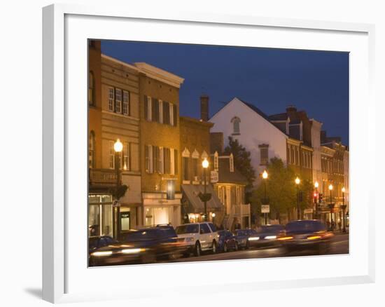 M Street Northwest At Dusk, Georgetown, Washington D.C., USA-Merrill Images-Framed Photographic Print