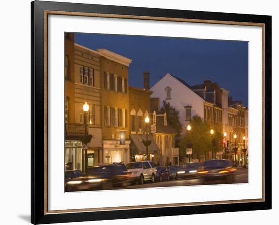 M Street Northwest At Dusk, Georgetown, Washington D.C., USA-Merrill Images-Framed Photographic Print