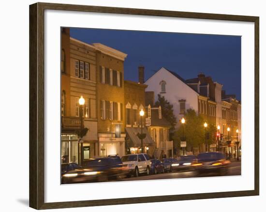 M Street Northwest At Dusk, Georgetown, Washington D.C., USA-Merrill Images-Framed Photographic Print