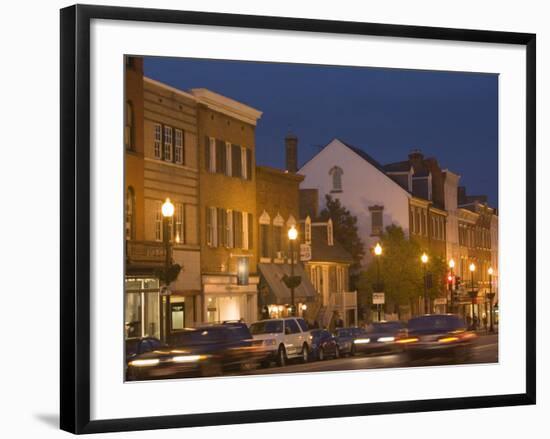 M Street Northwest At Dusk, Georgetown, Washington D.C., USA-Merrill Images-Framed Photographic Print