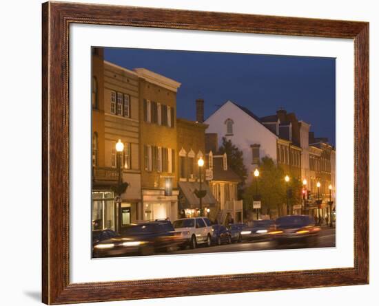 M Street Northwest At Dusk, Georgetown, Washington D.C., USA-Merrill Images-Framed Photographic Print