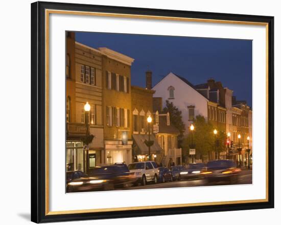 M Street Northwest At Dusk, Georgetown, Washington D.C., USA-Merrill Images-Framed Photographic Print