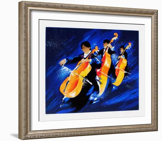 m - Trois violoncelles-Victor Spahn-Framed Limited Edition