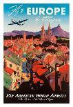 Pan American: Fly to Europe by Clipper, c.1940s-M^ Von Arenburg-Mounted Art Print