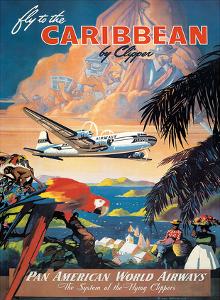 Pan American: Fly to the Caribbean by Clipper, c.1940s by M^ Von Arenburg
