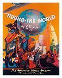 Pan American: Round the World by Clipper, c.1949-M^ Von Arenburg-Framed Giclee Print