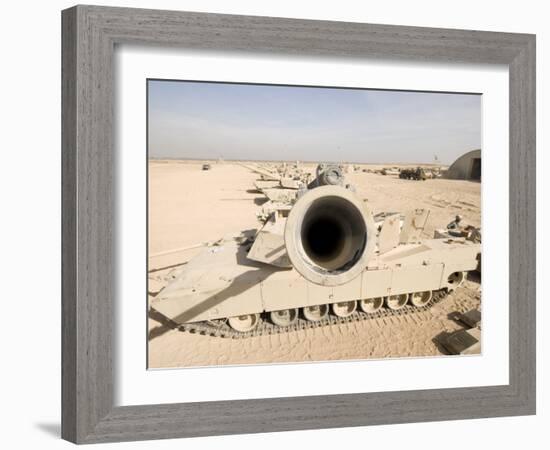 M1 Abrams Tank at Camp Warhorse-Stocktrek Images-Framed Photographic Print