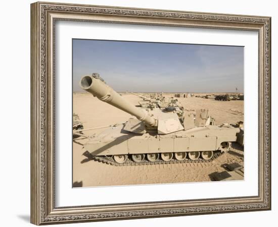 M1 Abrams Tank at Camp Warhorse-Stocktrek Images-Framed Photographic Print