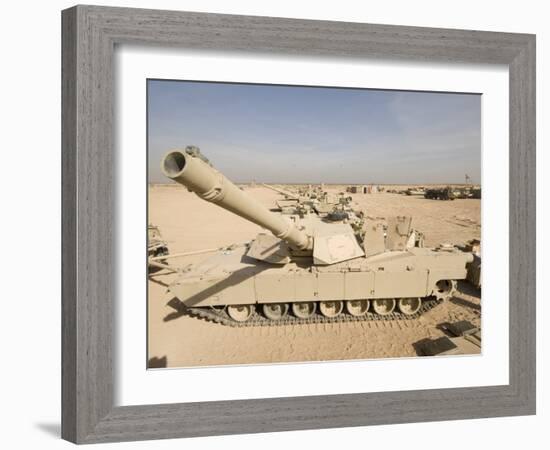 M1 Abrams Tank at Camp Warhorse-Stocktrek Images-Framed Photographic Print