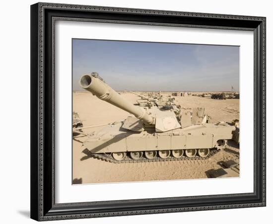 M1 Abrams Tank at Camp Warhorse-Stocktrek Images-Framed Photographic Print